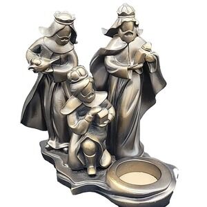 PartyLite Holy Night P9431 Tealight Holder Three Kings Wise Men‎ Bronze Retired